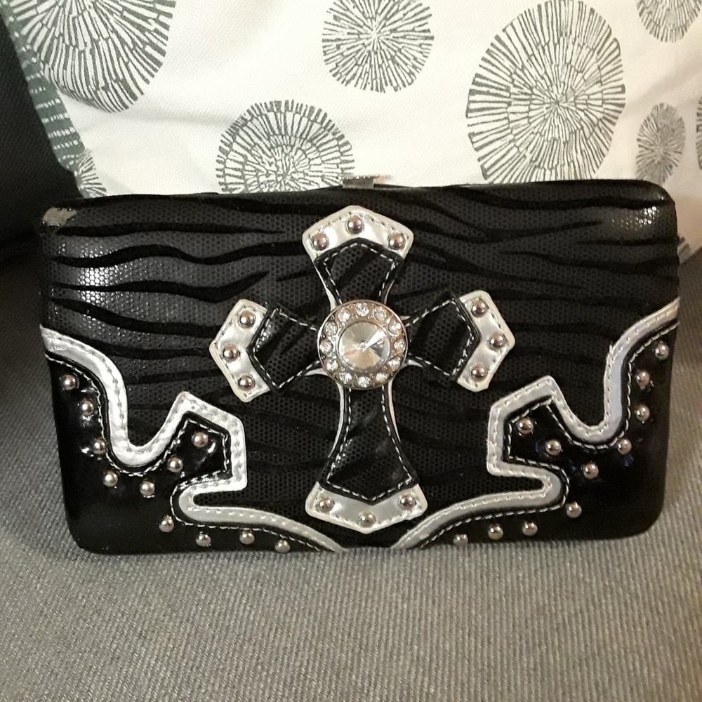 Jeweled Cross Wallet